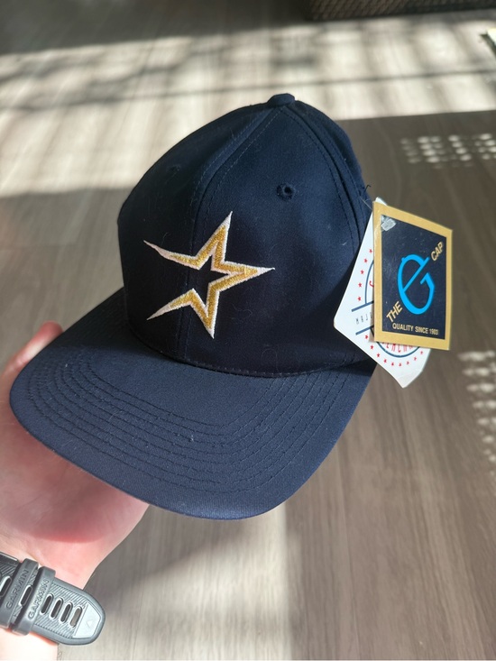 The Game Other - Vintage Houston Astros The Game Snapback Hat Navy Gold Star MLB NOS